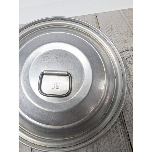 Vintage Mirro Aluminum Safety Ring Pot Cover Round Metal Lid 6-1/4" - Picture 2 of 4